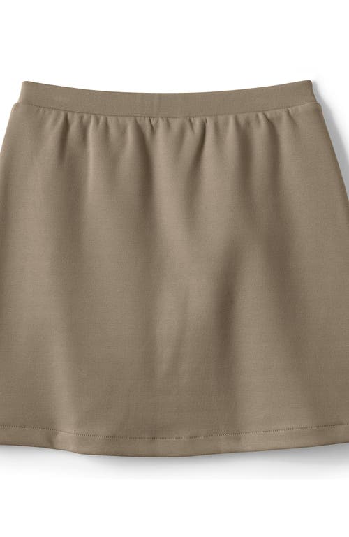 Shop Lands' End School Uniform Girls Ponte Button Front Skort In Khaki