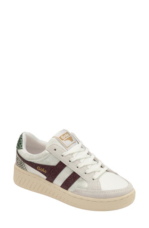 Shop Gola Super Slam Blaze Sneaker In White/plum/sage