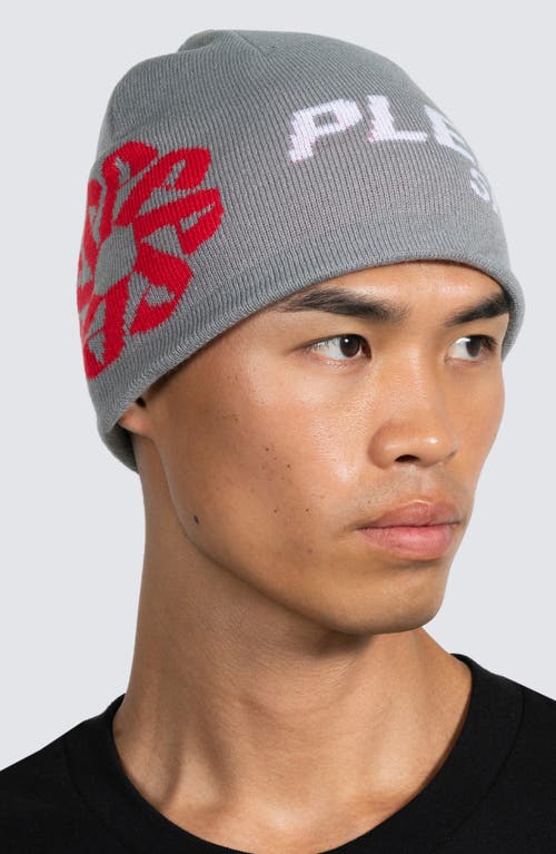 Shop Pleasures Service Skully Beanie In Grey