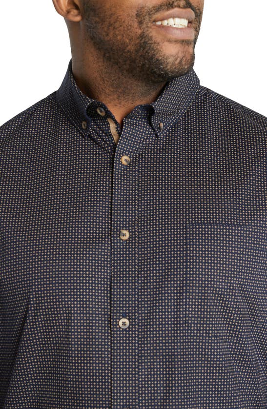 Shop Johnny Bigg Earle Short Sleeve Button-down Shirt In Navy