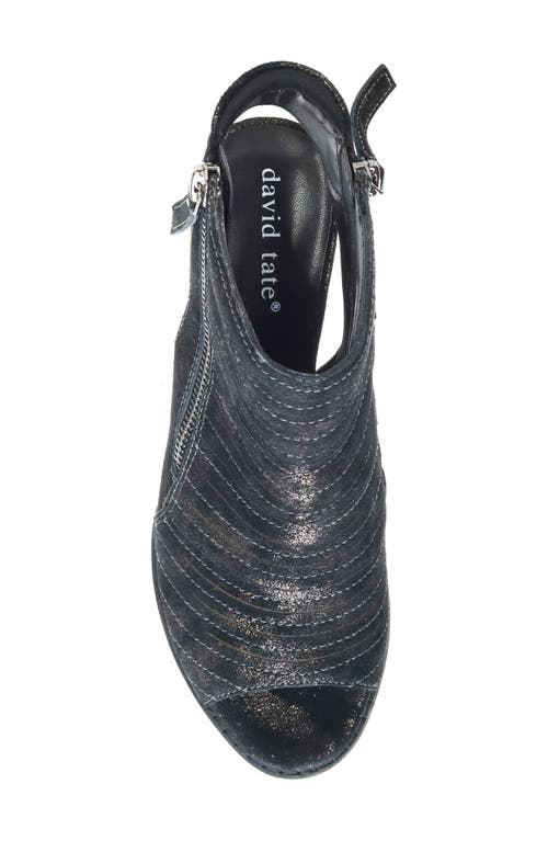 Shop David Tate Sideview Sandal In Black Metallic