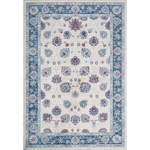 Jonathan Y Modern Persian Vintage Moroccan Traditional Area Rug In Blue/ivory/red
