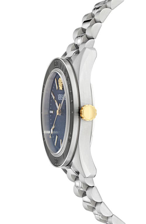 Versace V-dome 42mm In Stainless Steel