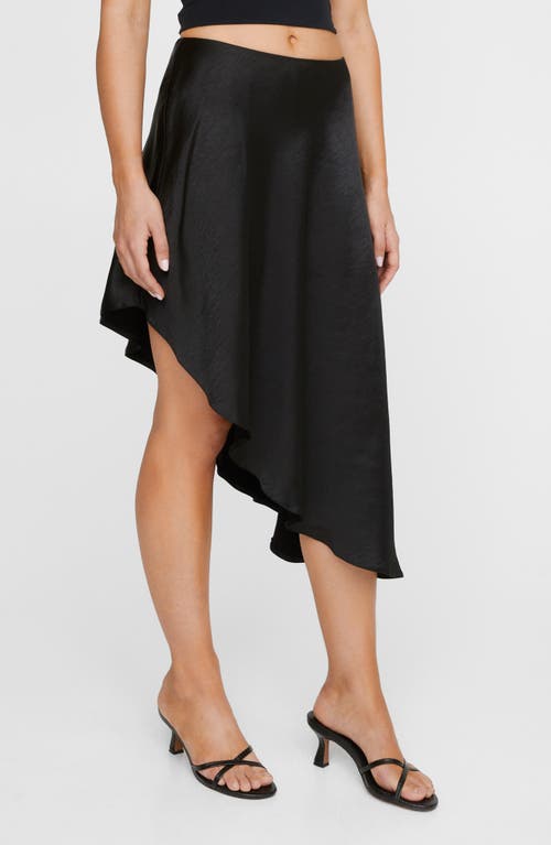 NASTY GAL NASTY GAL ASYMMETRIC HAMMERED SATIN SKIRT 