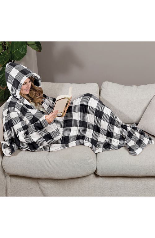 Ella Jayne Home Weighted Anti-anxiety Wearable Blanket In Black/white