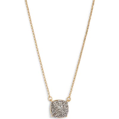 Kate Spade New York Small Square Pave Pendant Necklace