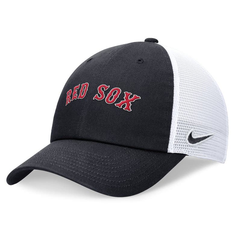 Nike Navy Boston Red Sox Evergreen Wordmark Trucker Adjustable Hat