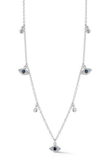 Sphera Milano Evil Eye Necklace In Silver