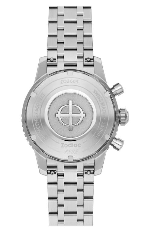 Shop Zodiac Sea Chron Bracelet Chronograph Watch, 42mm In Silver