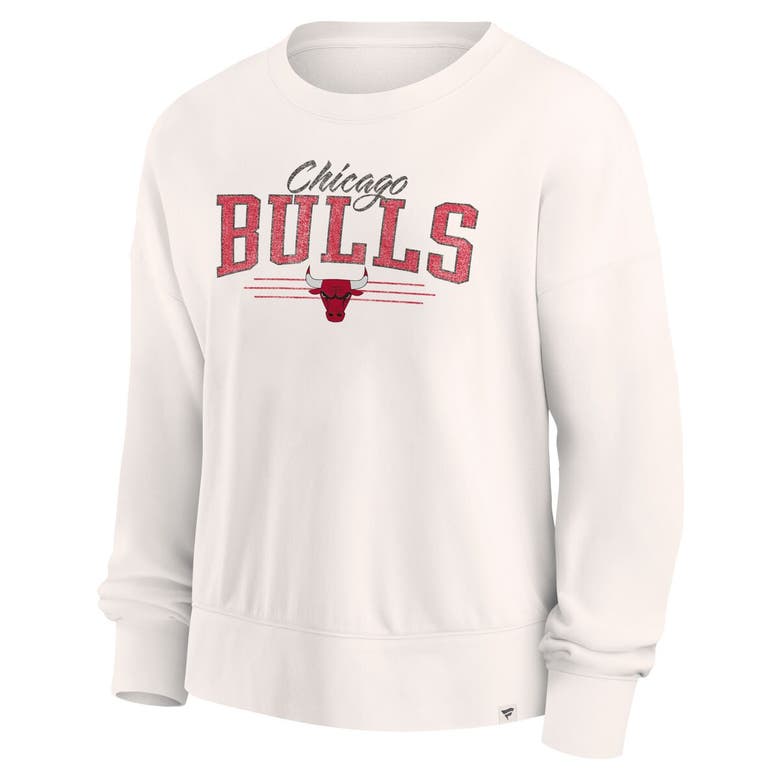 Shop Fanatics Branded Cream Chicago Bulls Close The Game Pullover Sweatshirt