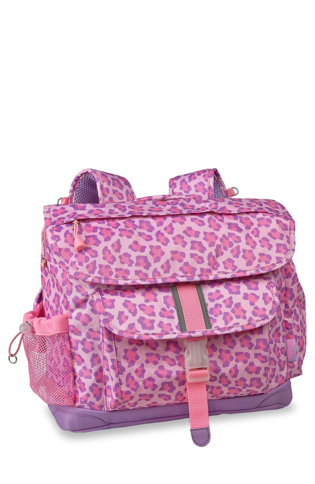 pink leopard print backpack