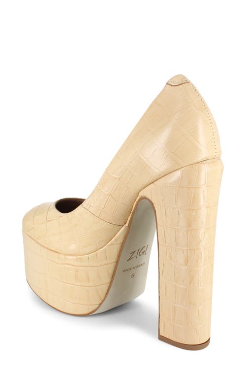 Zigi Giorgia Platform Pump In Nude Croc
