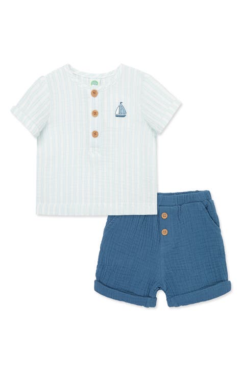 LITTLE ME Infant Boys Baby Bodysuit and Pants Set - Short Sleeve - Save 44%