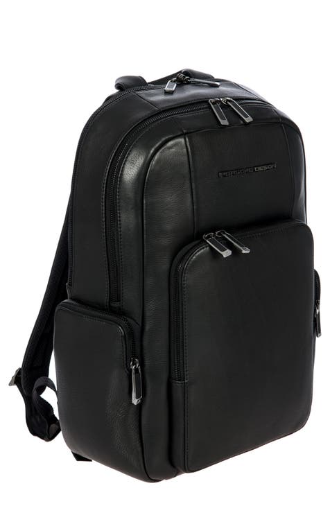 Porsche Design Men's Leather Shoulder Bag Casual Messenger Bag Black