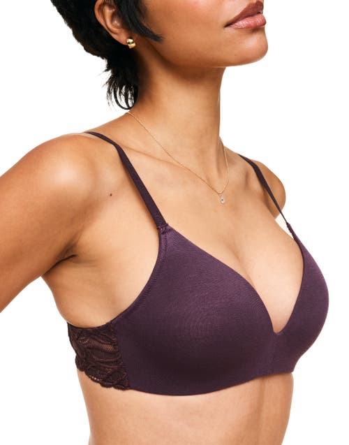 Shop Adore Me Harlowe Contour Plunge Bra In Dark Purple