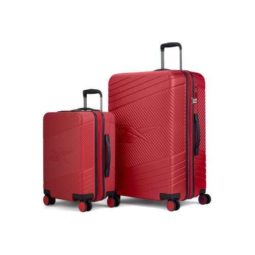 Shop Reebok Go Collection 2 Piece Luggage Set In Red