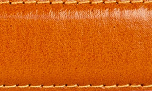 Linea Pelle Feather Edge Faux Leather Belt In Caramel