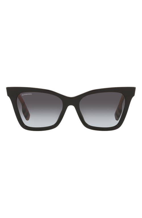 EAN 8056597489331 product image for burberry 53mm Irregular Square Sunglasses in Black/Grey Gradient Blue at Nordstr | upcitemdb.com