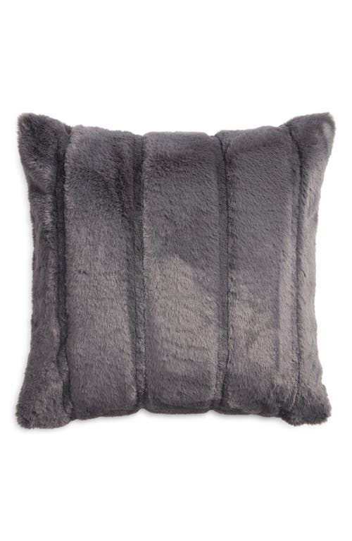 NORDSTROM NORDSTROM JACQUARD STRIPE FAUX FUR ACCENT PILLOW 