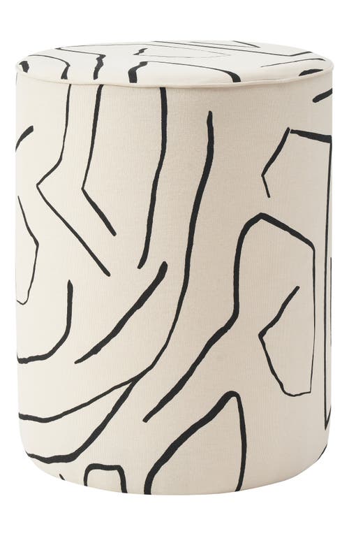 Renwil Ren-wil Rachelle Stool In Cream Base/black Lines