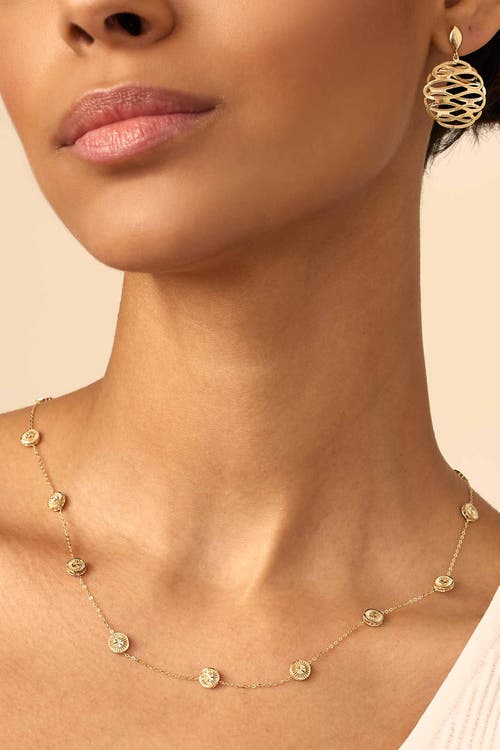 Oradina Women's 14k Yellow Gold Roma Station Necklace In Yellow Gold