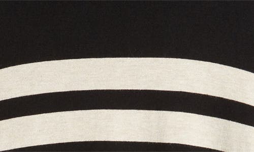 Masai Copenhagen Fasoni Stripe Mock Neck Sweater In Black/ Jet