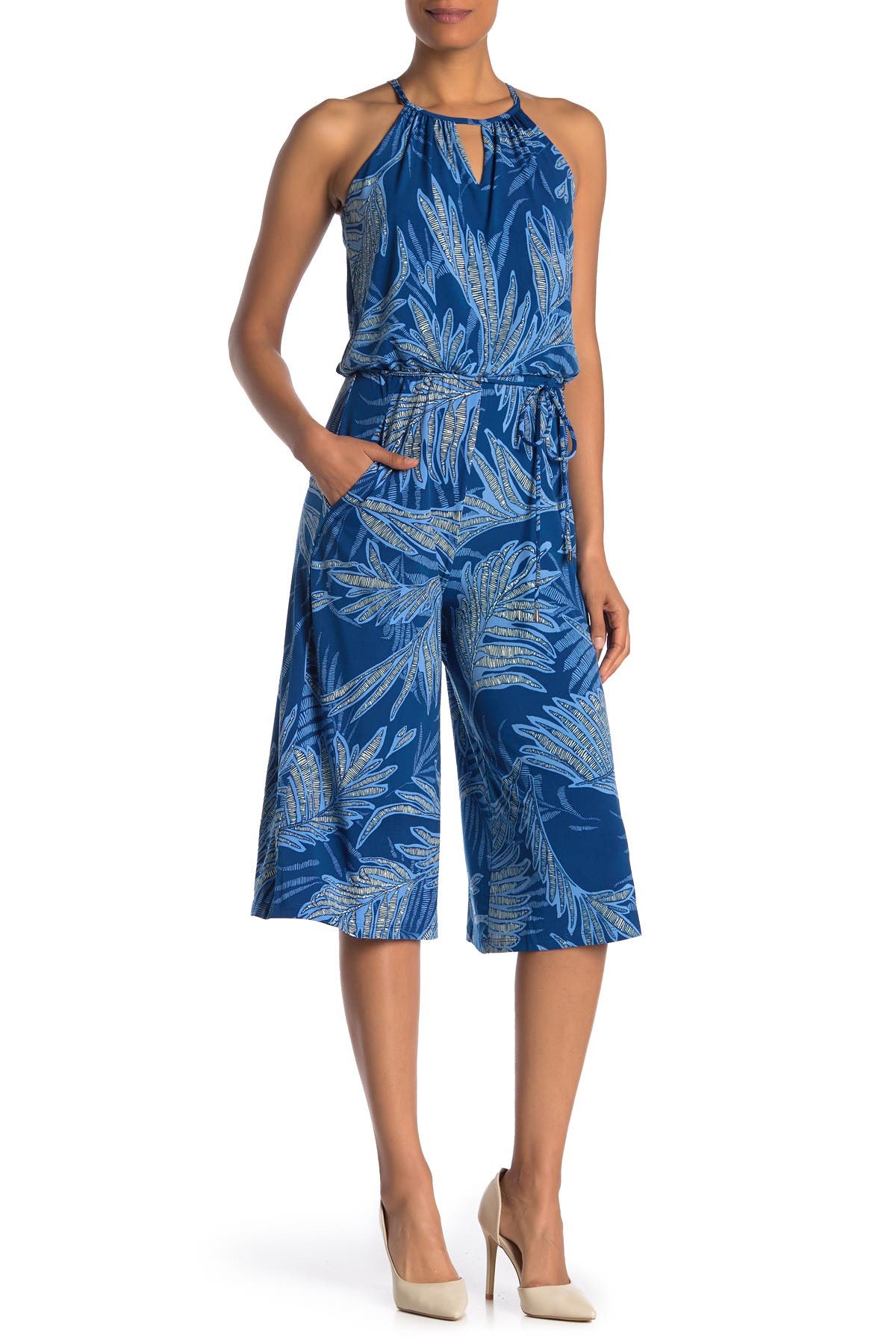 london times cropped jumpsuit