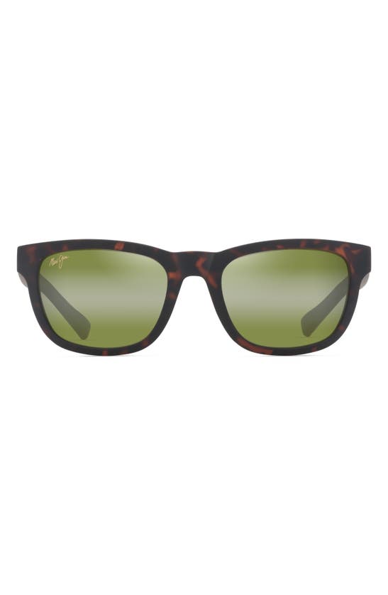 Shop Maui Jim Kapii 54mm Gradient Polarizedplus2® Square Sunglasses In Matte Dark Havana