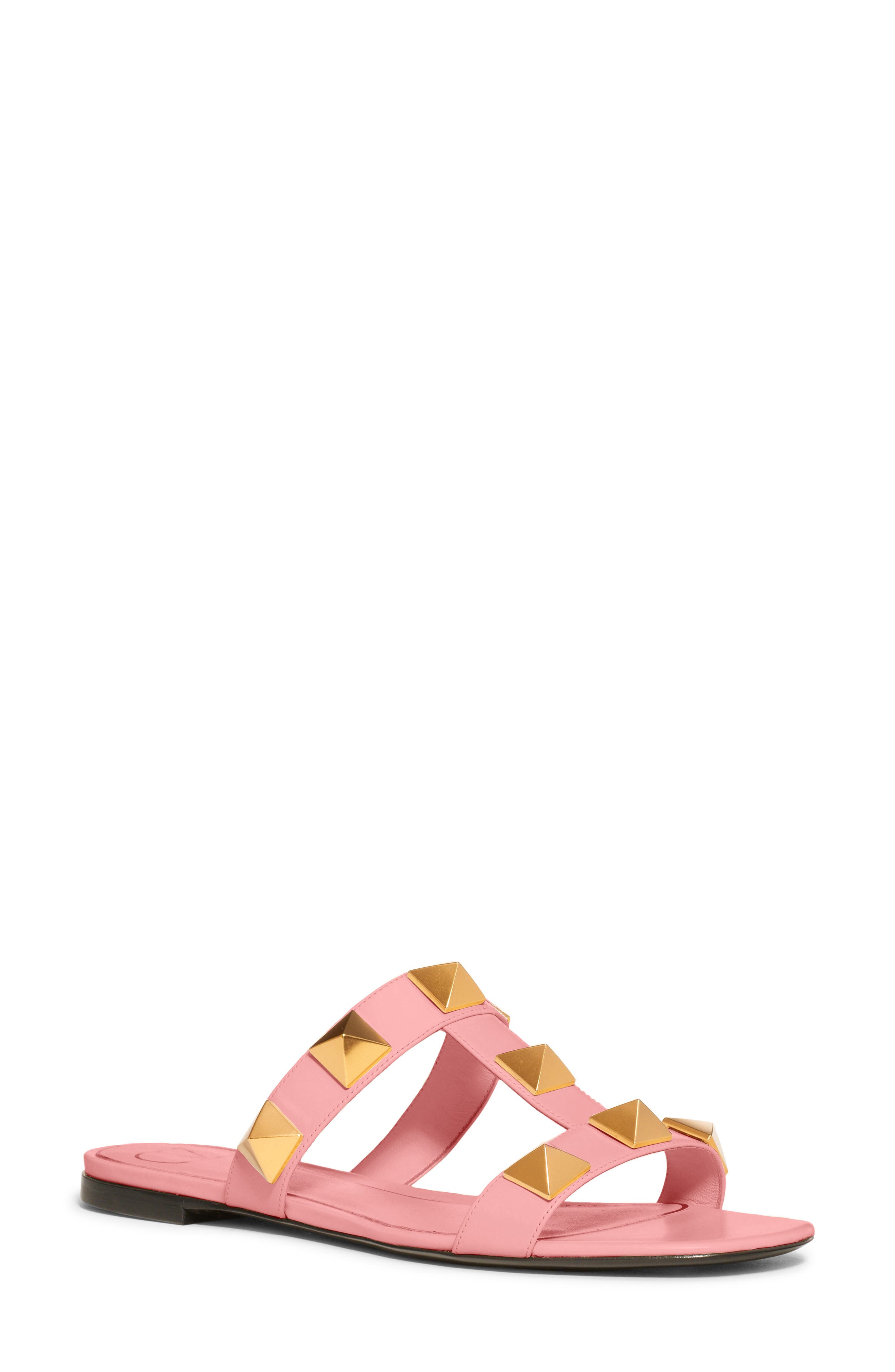 VLogo Signature rubber thong sandals in pink - Valentino Garavani