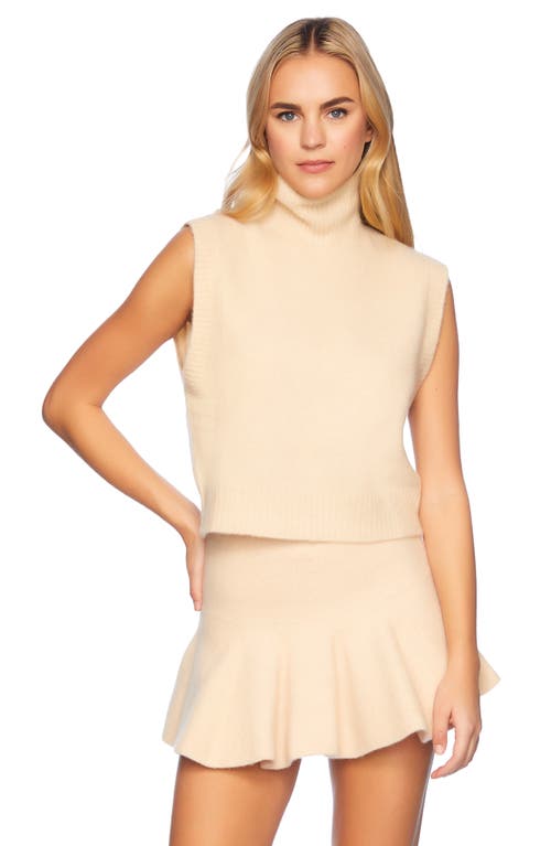 Shop Susana Monaco Mapache Flare Sweater Miniskirt In Belgian Creme