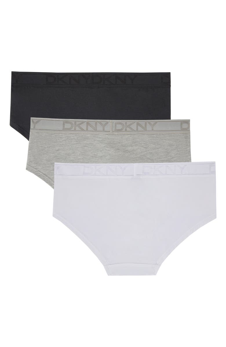 DKNY Table Tops Assorted 3-Pack Stretch Cotton Blend Hipster Panties ...