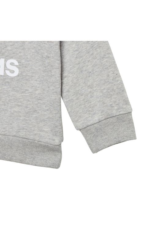 Shop Adidas Originals Adidas Adicolor Trefoil Crewneck Sweatshirt & Joggers Set In Medium Grey Heather