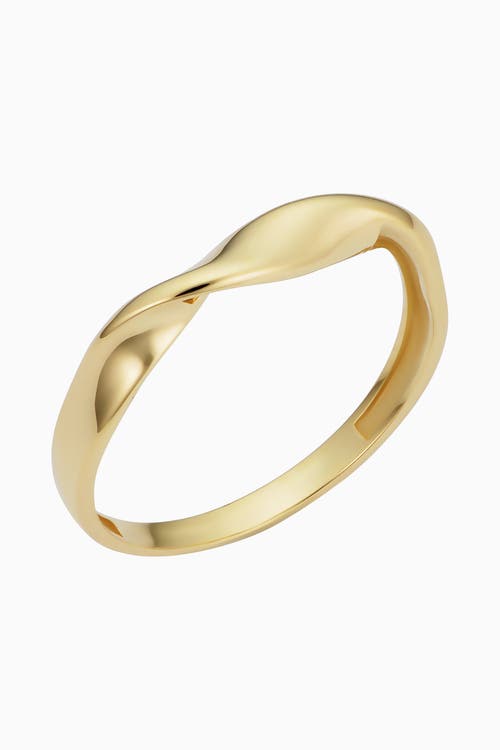 Shop Oradina 14k Yellow Gold Easy Twist Ring