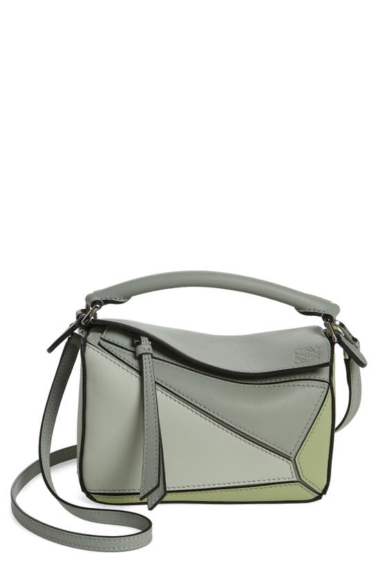 LOEWE Puzzle Mini Bag Ash Grey/Marble Green