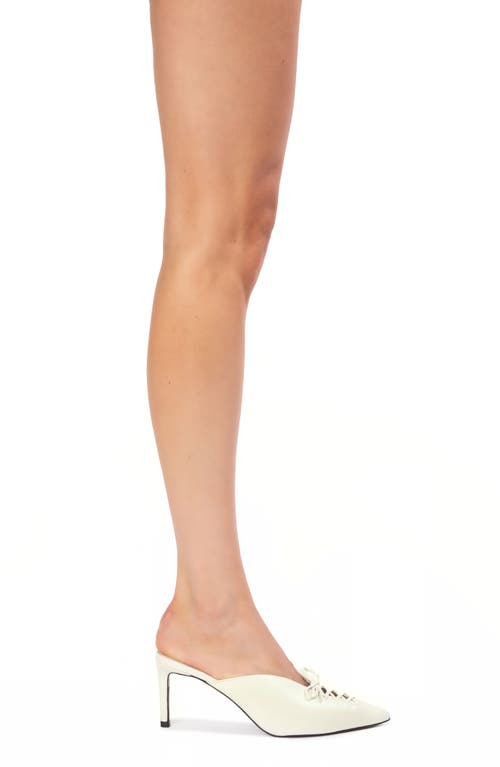 Black Suede Studio Hailey 65 Pointed Toe Mule In Coconut