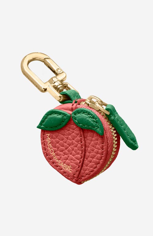 Shop Maison De Sabre Maison De Sabré The Sabremoji Fruit Charm In Peach