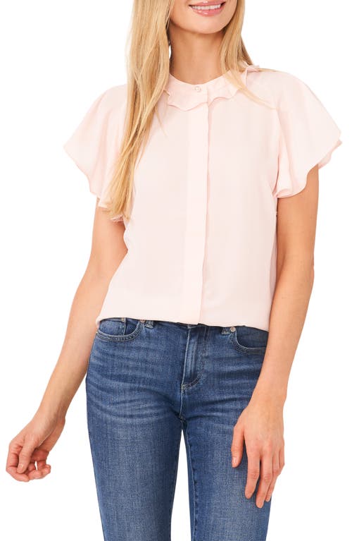 CeCe Flutter Sleeve Top Sweet Rose Pink at Nordstrom,