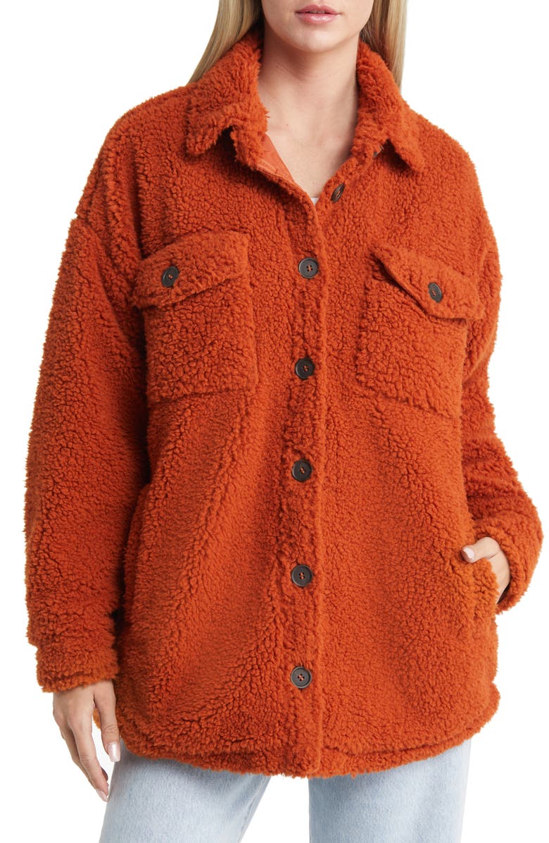 Thread & Supply High Pile Fleece Shacket, Alternate, color,