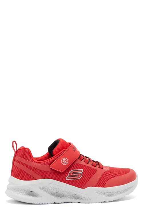 Shop Skechers Kids' Meteor Light-up Sneaker In Red/black