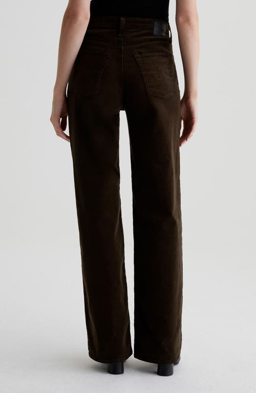 Shop Ag Kora High Waist Wide Leg Corduroy Jeans In Rich Umber