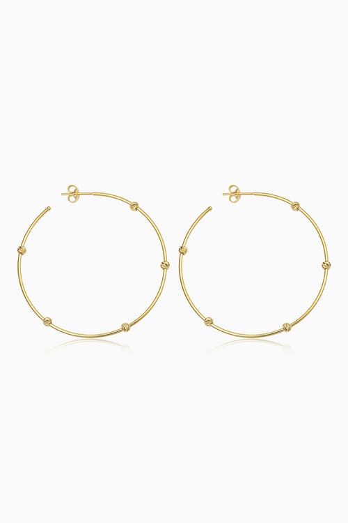Oradina 14k Yellow Gold Bari Hoops In Yellow Gold