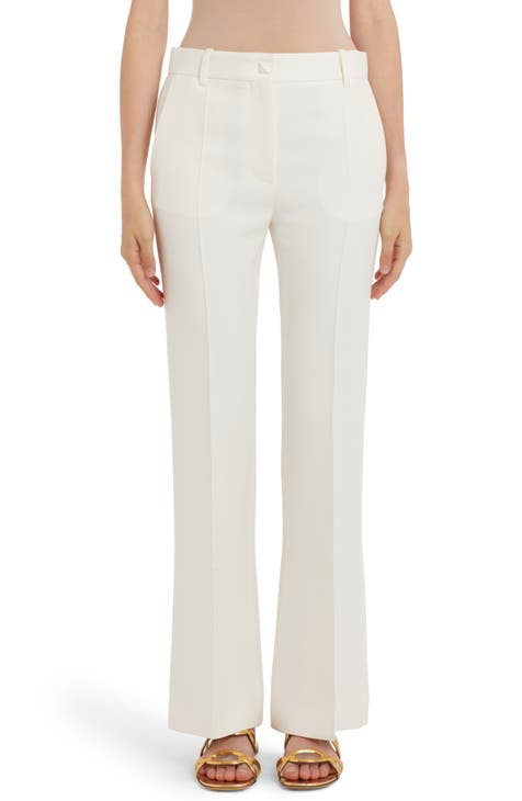 Crêpe Couture flared pants in pink - Valentino