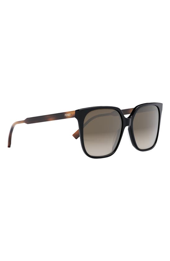 Fendi The Fine 59mm Geometric Sunglasses In Black