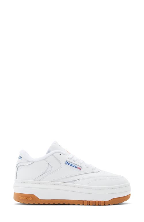 Reebok Club C Extra Platform Sneaker In White/white/blue