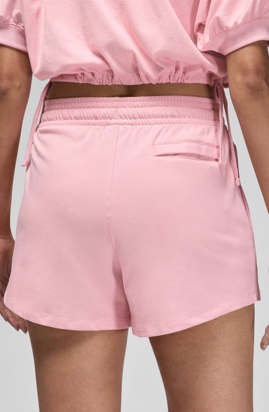 Shop Jordan Solid Knit Shorts In Pink Glaze
