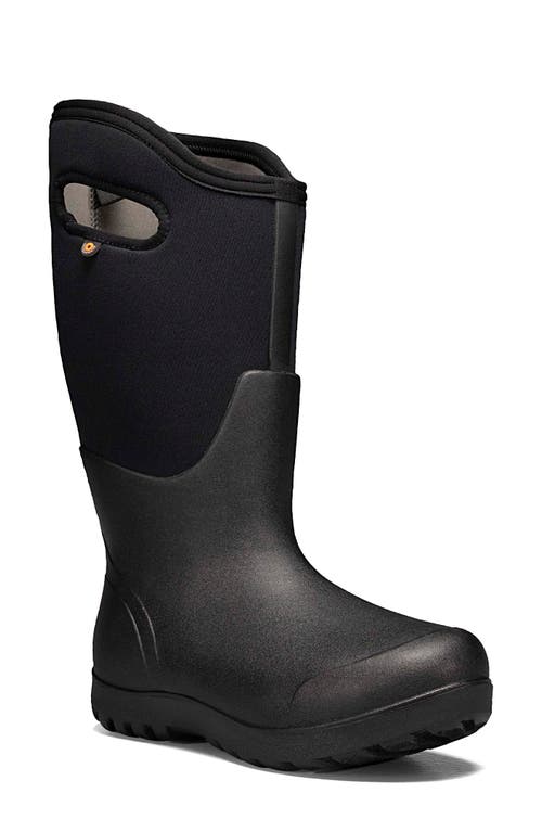 Neo Classic Waterproof Knee High Rain Boot in Black