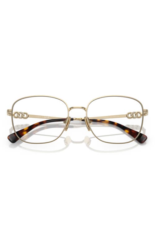 Vogue 54mm Square Optical Glasses In Pale Gold/tort