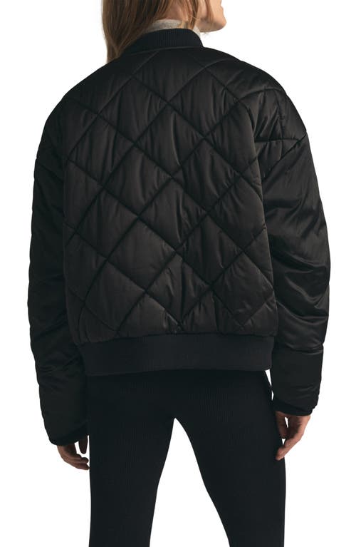 Favorite Daughter The Favorite Quilted Bomber Jacket In Black/black