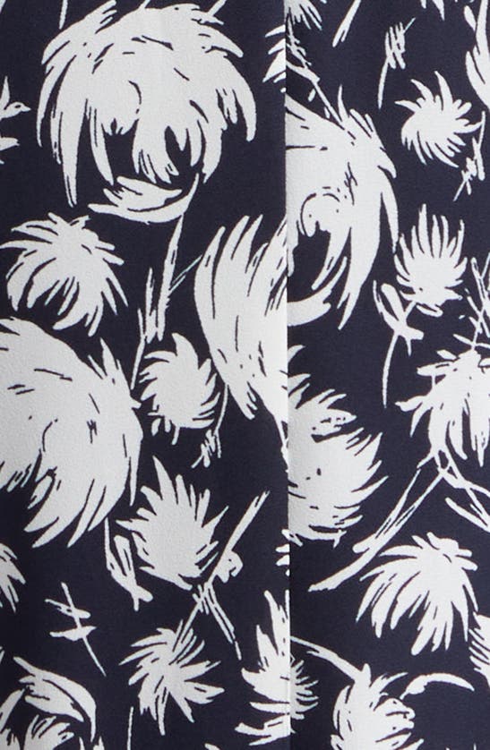Shop Cinq À Sept Peeta Floral Print Ruched Maxi Dress In Navy/ Ivory