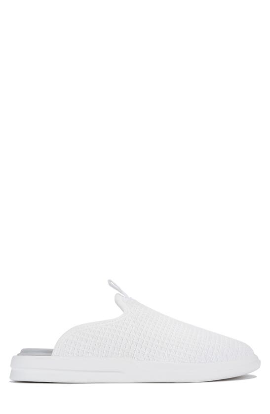 Lusso Cloud Men's Pelli Waffle-knit Slides In Bright White / Lily